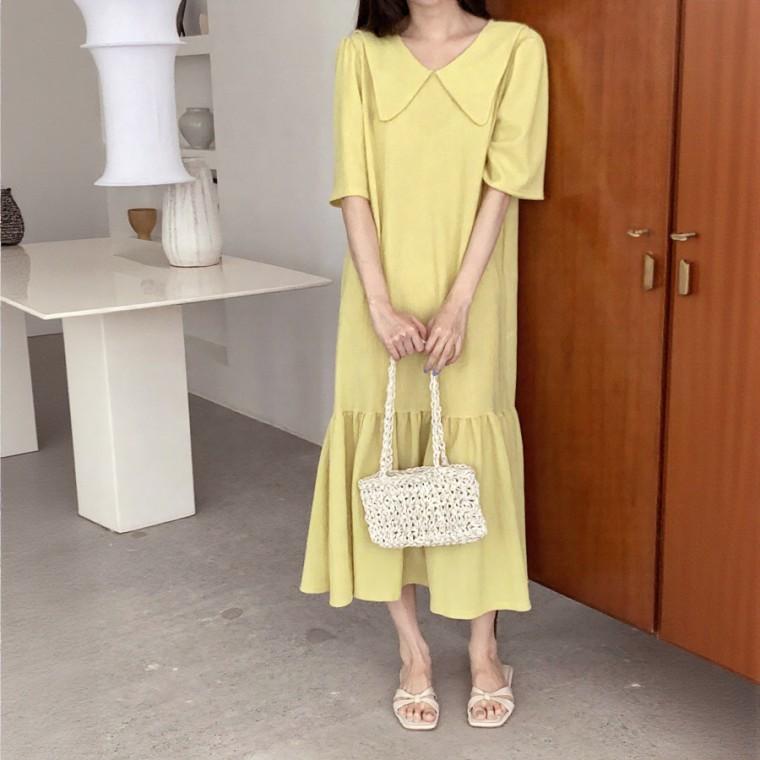 빅사이즈 러빙카라 임산부 루즈핏 롱원피스
