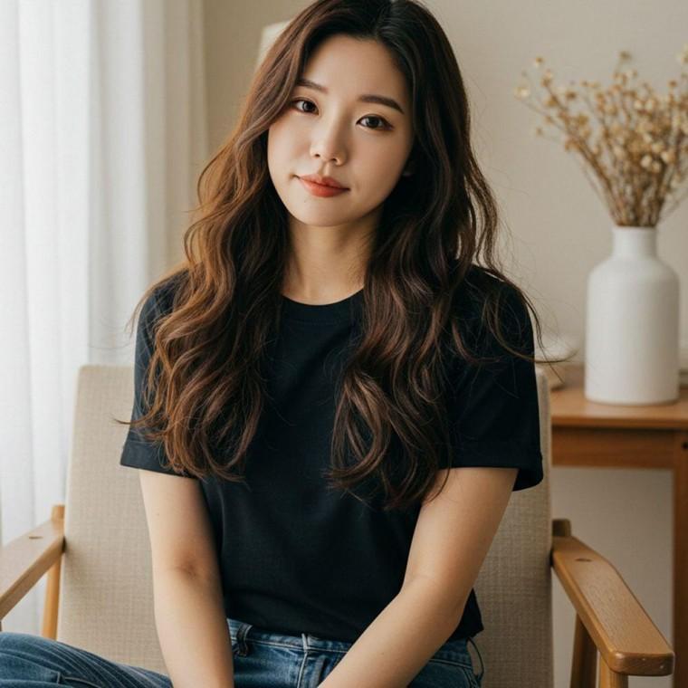 남자 여성 면 반팔 티 여름 무지 기본 티셔츠 블랙95