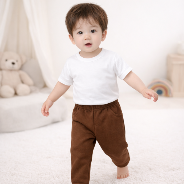 데일리 코튼 브라운 긴바지