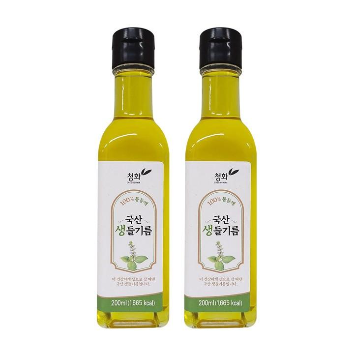 청화농산 국산 생들기름 200ml x 2