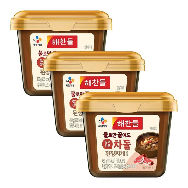 해찬들 차돌 된장찌개 양념 450g x 3