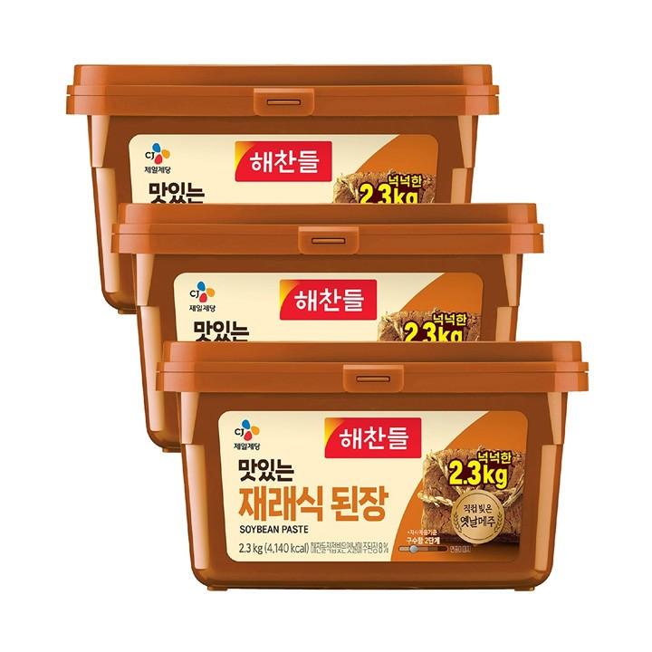 해찬들 맛있는 재래식 된장 2.3kg x 3