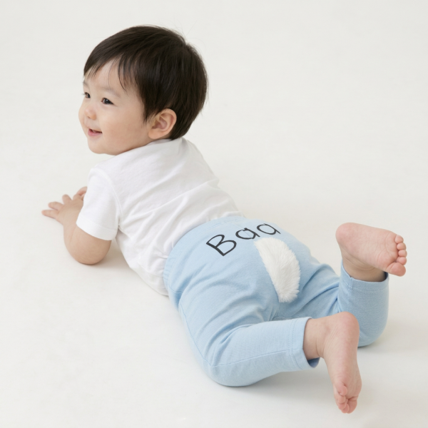 입체꼬리 순면통바지