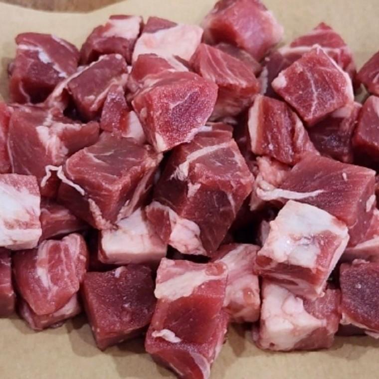 호주산 양고기 큐브 600g 어깨살 구이 스테이크 고기
