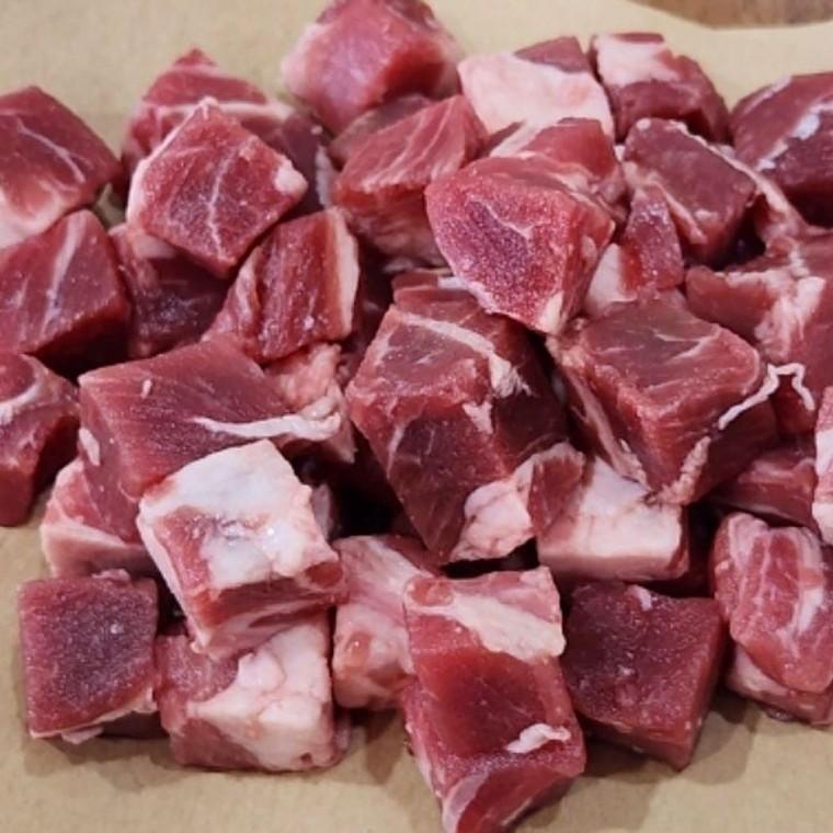 호주산 양고기 큐브 200g 어깨살 구이 스테이크 고기