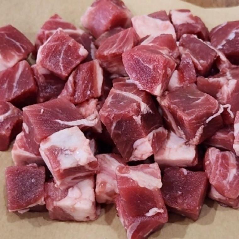 호주산 양고기 큐브 200g 어깨살 구이 스테이크 고기