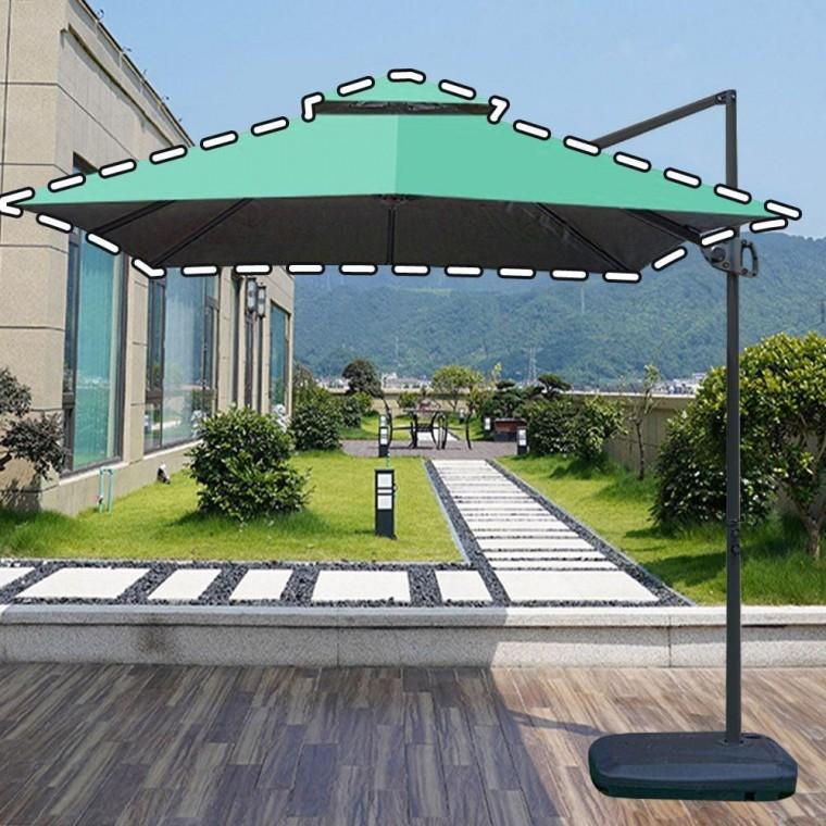 사각 파라솔 지붕천 교체용 색상변경 천막 파라솔 지붕 커버