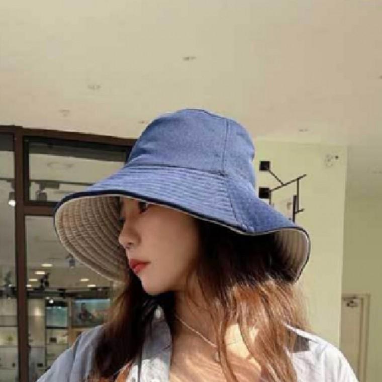 햇빛가리개 버킷햇 여성 여름 자외선차단 벙거지 모자 양면
