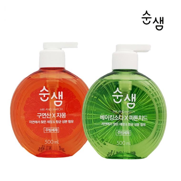 순샘 과일채소세정 기름기제거 피톤치드향 자몽향세제