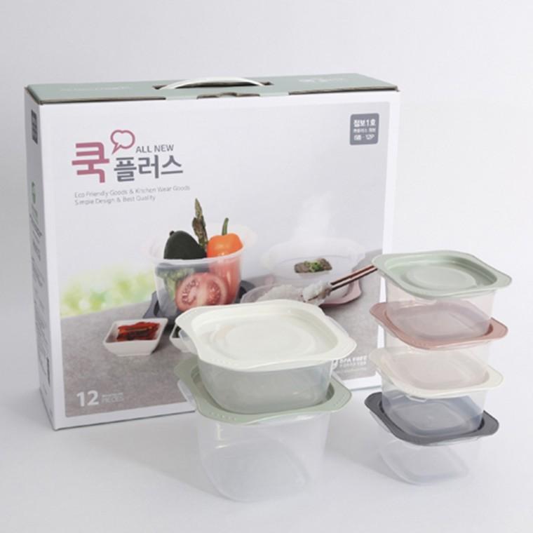8개세트 집밥 보관 전자레인지 내열 밀폐용기 6종12P 선물세트 답례품 판촉물
