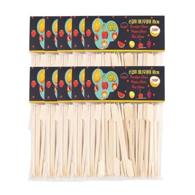 손잡이 꼬치 우드스틱 캠핑 닭꼬치 오뎅 꽂이50P 10cm