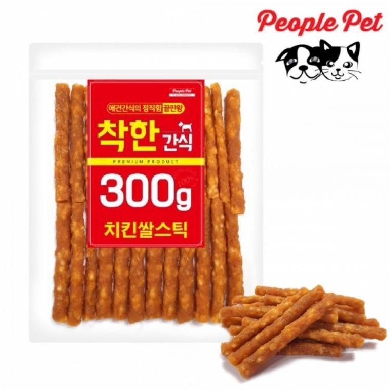 피플펫 착한간식 치킨 쌀스틱 300g (강아지 간식)