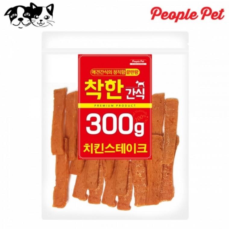 피플펫 착한간식 치킨 스테이크 300g (강아지 간식)