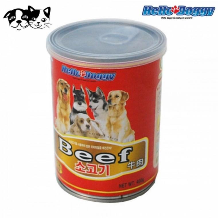 헬로도기 소고기 캔 400g (강아지 간식)