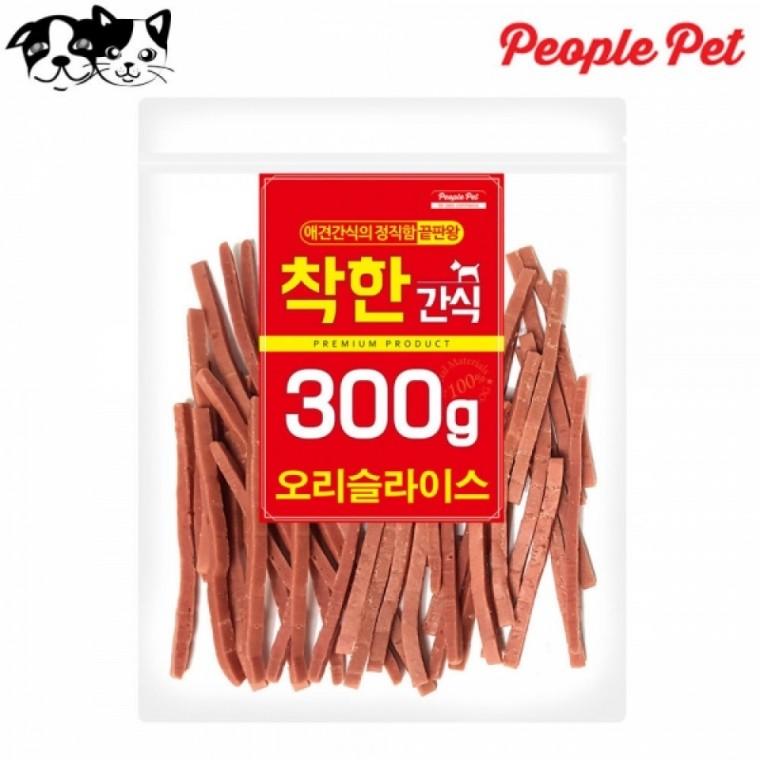 피플펫 착한간식 오리슬라이스 300g (강아지 간식)