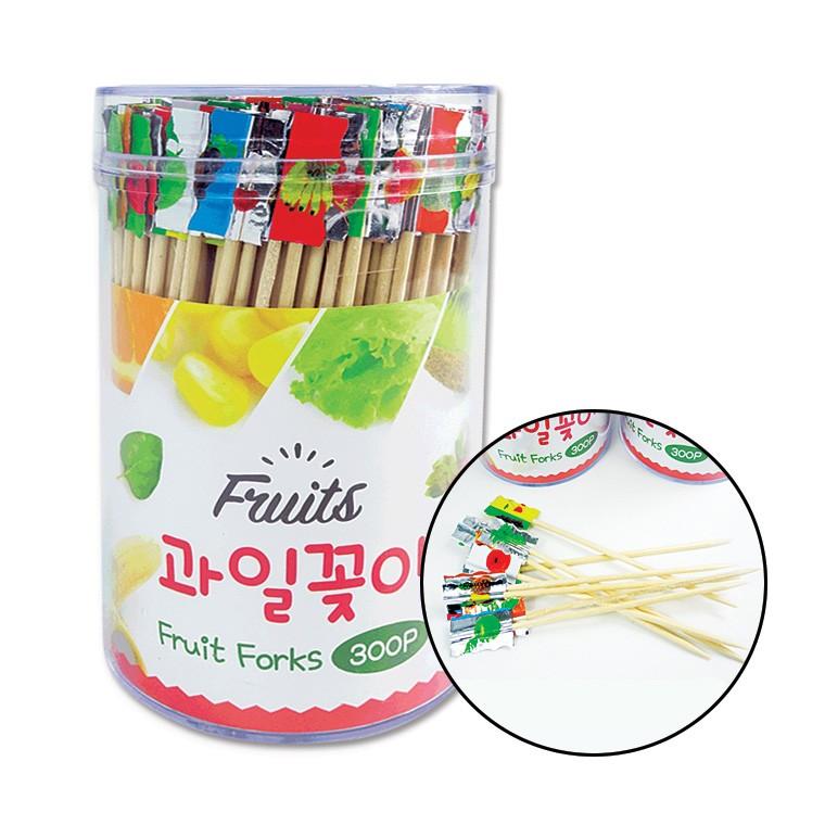 과일꽂이 300P 5개 과일픽 디저트픽 안주 이쑤시개 꼬지 꼬치 산적 오뎅