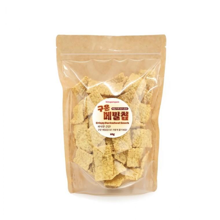킴스팜팜 국내가공 구운 메밀칩 60g 고소하고 바삭한 건강간식