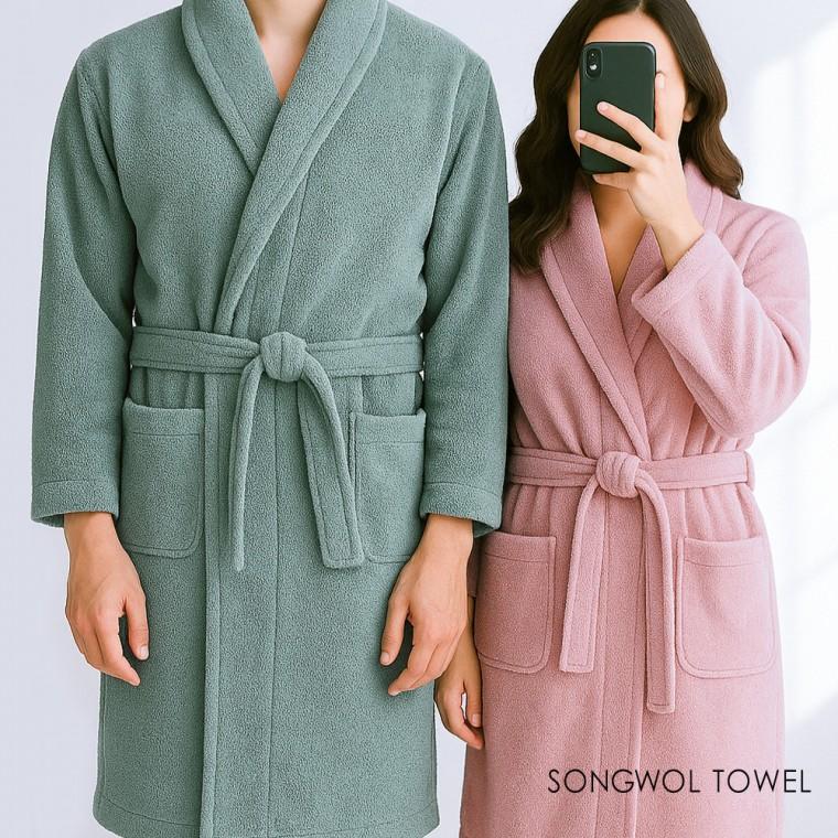송월 40수 코마사 라이트 가운 호텔 샤워 바스 로브