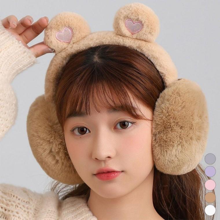 방한귀마개 곰돌이 귀마개 머리띠 모두팜