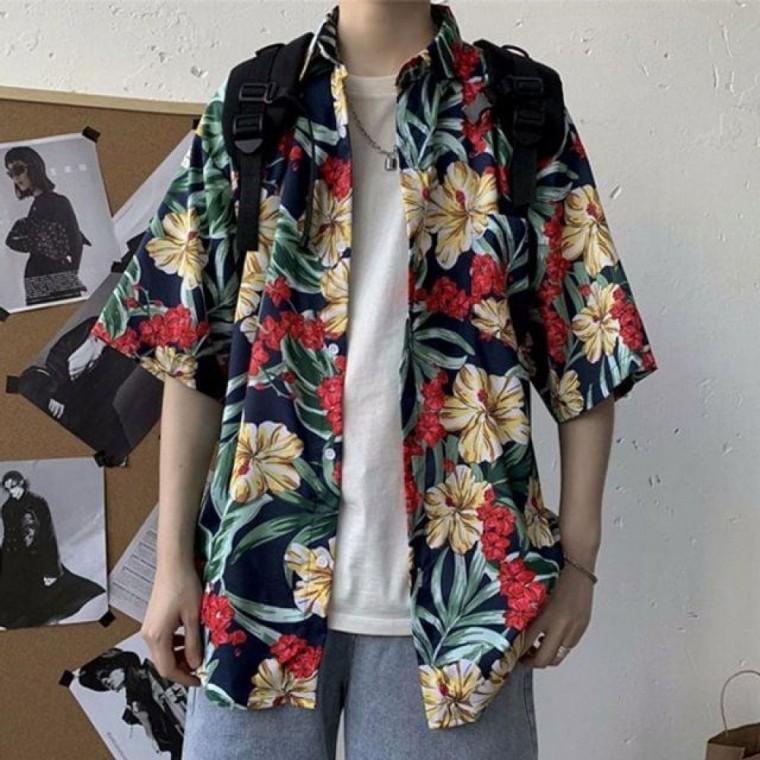 하와이안셔츠 바캉스 휴양지 하와이안 꽃무늬 5color 셔츠 모두팜