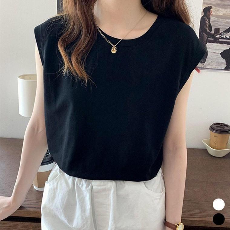 나시티셔츠 루즈핏 민소매 민소매나시 티셔츠 모두팜