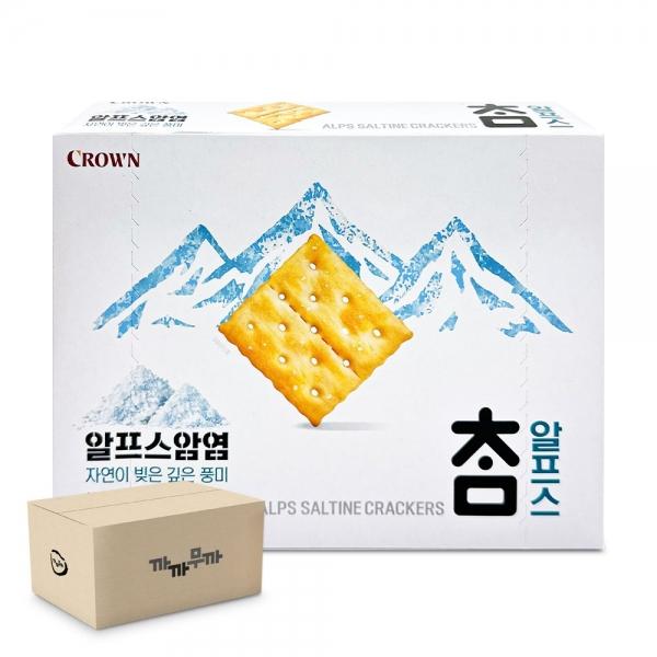 크라운 참알프스 암염 크래커 295g (1박스-10개) 곡물 비스킷