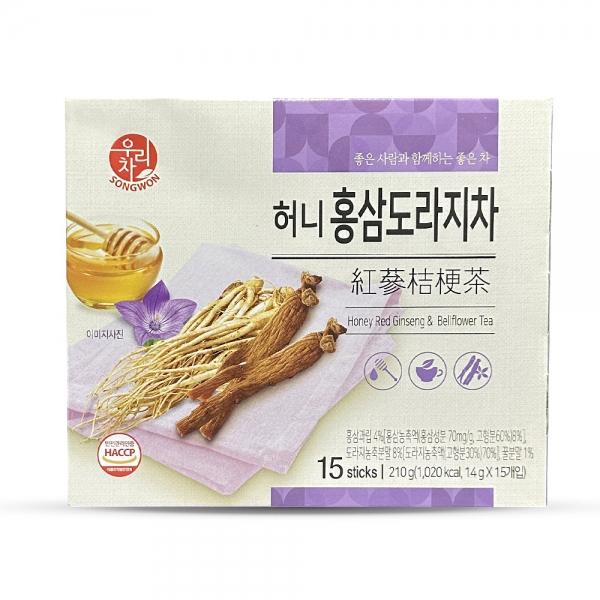 송원 우리차 허니 꿀 홍삼 도라지차 15T