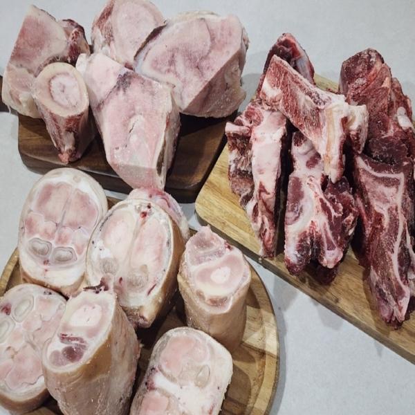 한우 사골 우족 보신 세트 6kg