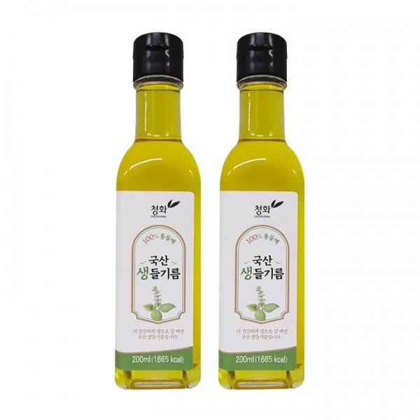 청화농산 국산 생들기름 200ml x 2