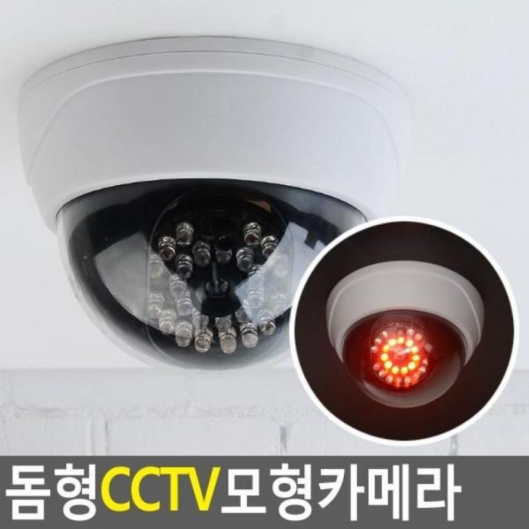 가짜CCTV 돔형 LED 모형카메라 감시카메라 보안 LED cctv카메라 가짜CCTV