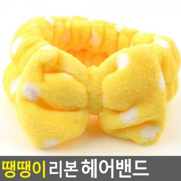 땡땡이 리본 헤어밴드 샤워캡 머리끈 메이크업밴드 목욕탕 헤어밴드 리본