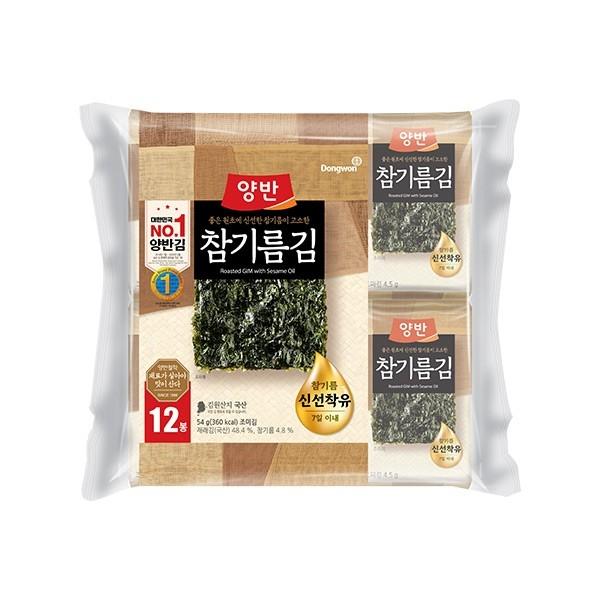동원 양반 참기름김 식탁김 4.5g 12봉 5개 (총 60봉)