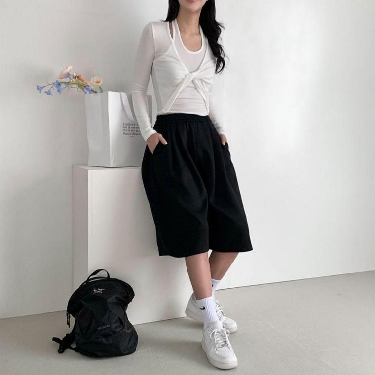 남녀공용 커플 트레이닝 숏팬츠 3컬러 버뮤다팬츠