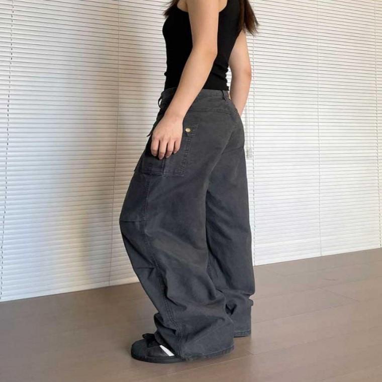 카고팬츠 2컬러 루즈핏 와이드팬츠 여성 빅포켓 모두팜