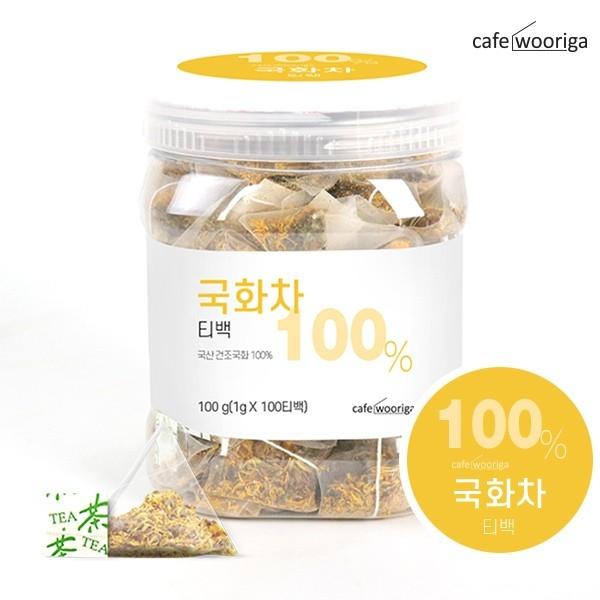 카페우리가 국산 국화차 100티백 1통 국화꽃차 국화차티백