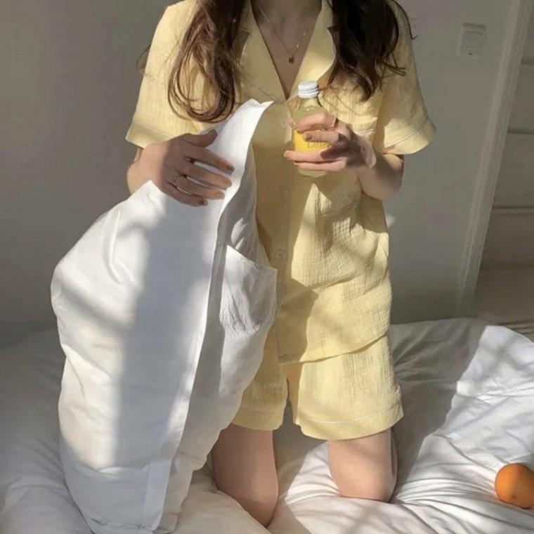 여성잠옷 파자마 여자잠옷 여름 홈웨어 상하세트 반팔 잠옷 파스텔 여자