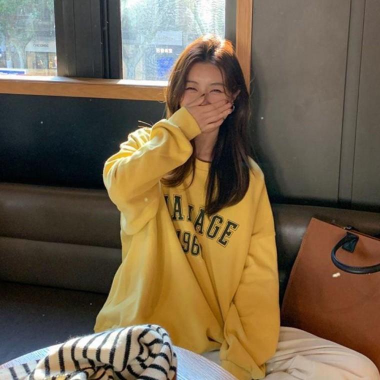 여자긴팔맨투맨 맨투맨 여자 레터링 긴팔티셔츠 오버핏
