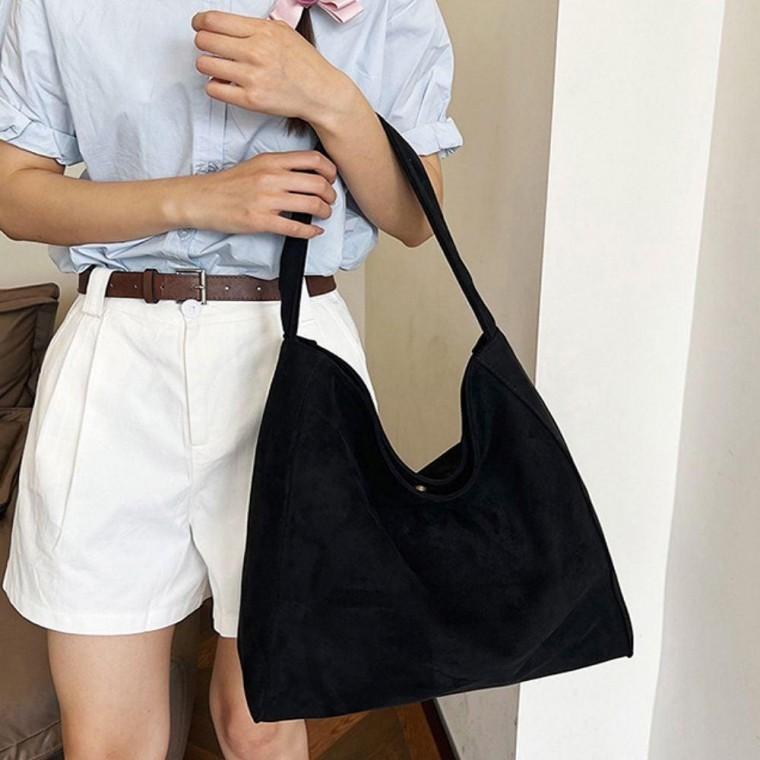 스웨이드숄더백 스웨이드 캐주얼백 빅 빅숄더백 호보백 숄더백