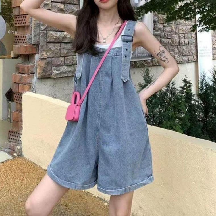 멜빵바지 버클 멜빵 데님 와이드핏 스트랩 데일리룩 패션 바지