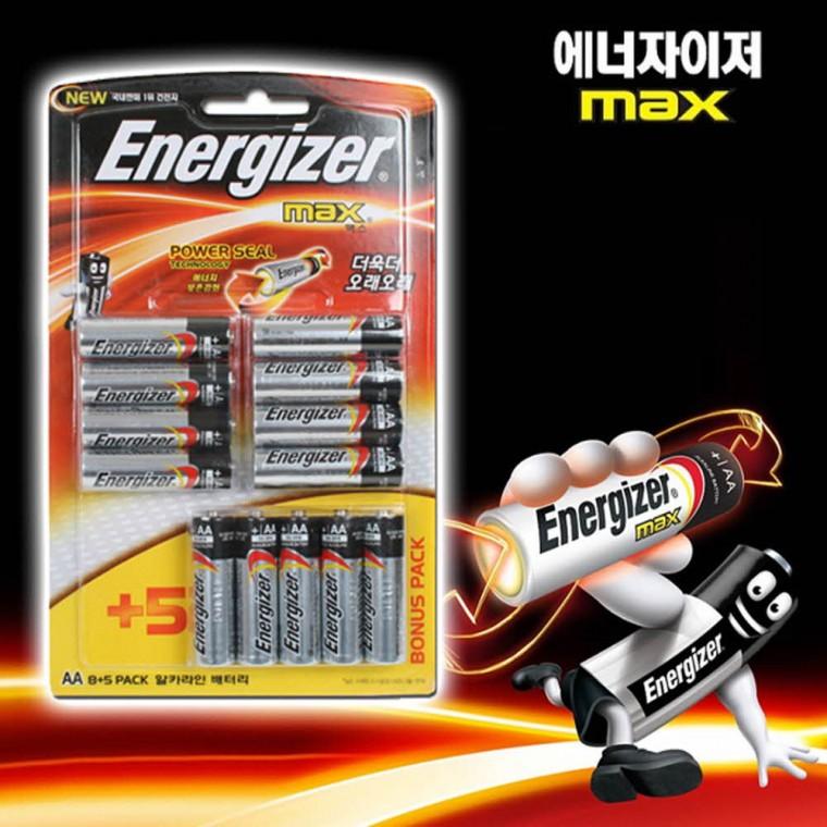 에너자이저 맥스 AA건전지 13팩 LR6 밧데리 보존10년소형건전지 에너자이져 배터리 LR06