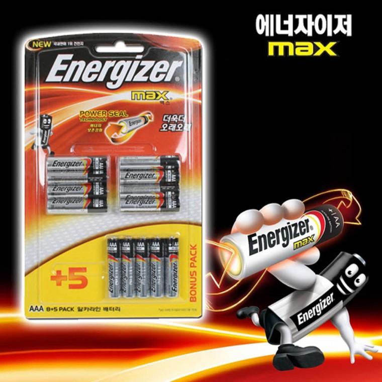 에너자이저 맥스 AAA건전지 13팩 LR3 밧데리 보존10년소형건전지 에너자이져 배터리 LR03