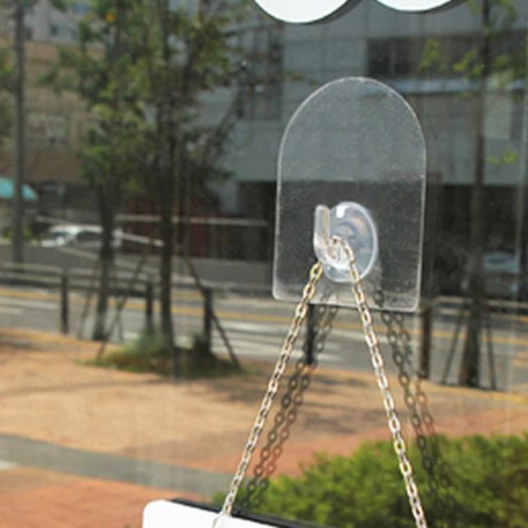 아무데나 잘붙는 타원 투명 매직행거 5개행거 옷걸이 부착행거 벽걸이 부착고리