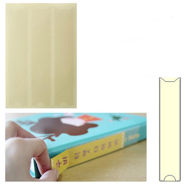 주머니형 포켓 라벨테이프 대형라벨 3P 30매 30x140비닐라벨 타이틀 포켓스틱 윈디커 포스트포켓