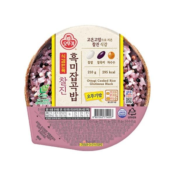 즉석밥 오뚜기 식감만족 찰진흑미잡곡밥 210g x12개