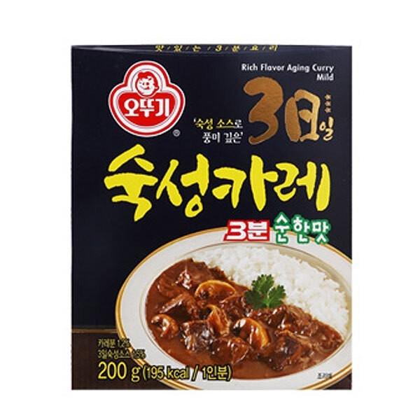 즉석밥 오뚜기 3분 3일숙성 카레 순한맛 200g x12개