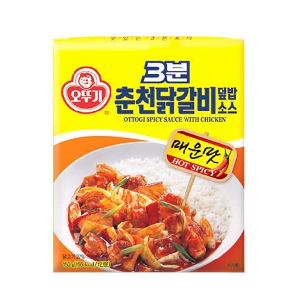 즉석밥 오뚜기 3분 춘천닭갈비 덮밥소스 150g x12개