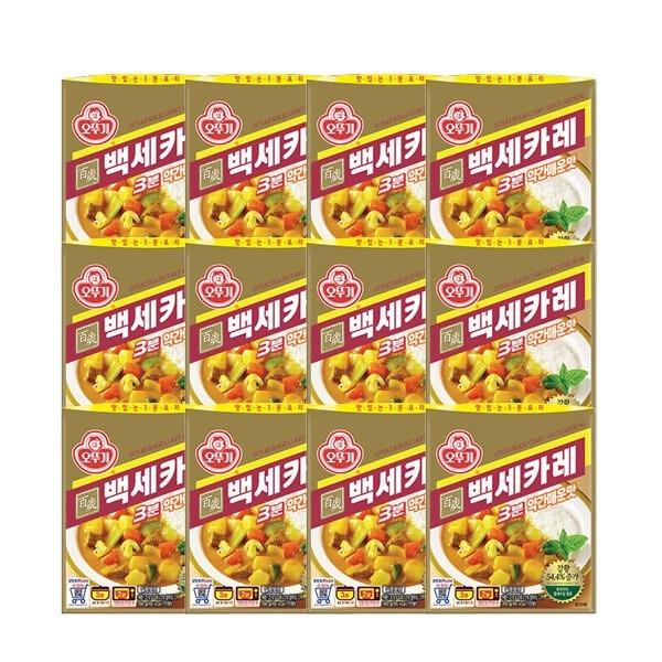 즉석밥 오뚜기 3분 백세카레 약간매운맛 200g x12개