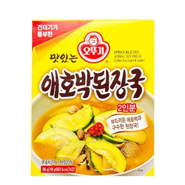 즉석밥 오뚜기 맛있는 즉석 애호박된장국 (18g 2입)x12개 1박스