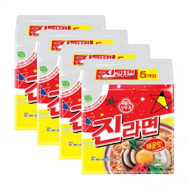 오뚜기 진라면 매운맛 20입 (5입 x 4개) 멀티팩