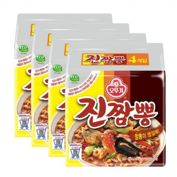 오뚜기 진짬뽕 멀티팩(130g4개입) x 4팩(총16개입)
